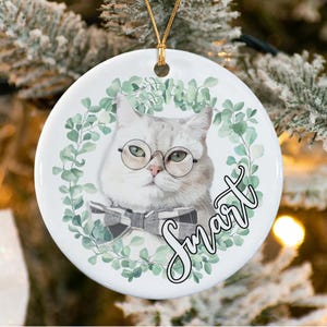Custom Cat Photo Christmas Ornament 2025, British Shorthair Ornament, Cat Mom Ornament, Cat Christmas Ornament, Christmas Gift For Cat Lover