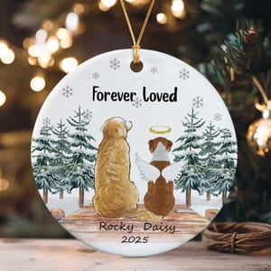 Personalized Pet Memorial Ornament 2025, Loss Of Pet Memorial Ornament, Dog Memorial Christmas Ornament, Dog Remembrance Christmas Ornament