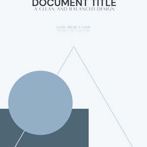 Ice Blue Strategy Cool Contrast Modern Cover Template | Corporate Design | Minimal Business Report | Editable Digital Download