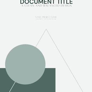 Cool Sage Intelligence Cool Contrast Modern Cover Template | Corporate Design | Minimal Business Report | Editable Digital Download