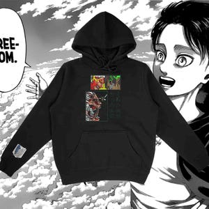 Anime Embroidered Hoodie/ Sweater, Anime Gift For Her, Embroidery Sweatshirt, Anime Embroidered Sweatshirt, Embroidered Anime Shirt ESS077.H
