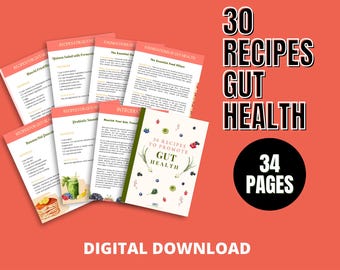 "Gute Gesundheit Rezept-E-Book: 30 Probiotische, entzündungshemmende Mahlzeiten (Digitaler Download)"