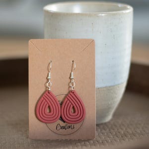 Terracotta Colored Teardrop Earrings