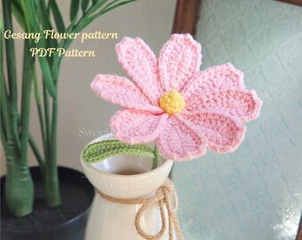 Cosmos Flower Crochet Pattern, Flower Bouquet Crochet Pattern, Crochet Gift for Her, Crochet Flower Arrangement, Flower PDF Pattern