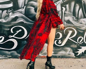 Red Tiedye silk Kimono