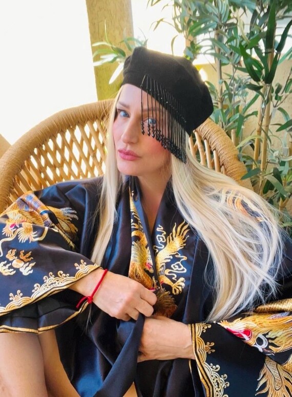 BLACK DRAGON ASIAN kimono View 6