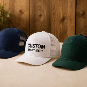 Custom Suede Mesh Hat, Personalized Embroidered Baseball Cap, Custom Logo Dad Hat, Vintage Trucker Cap, Monogram Hat, Custom Name Cap,
