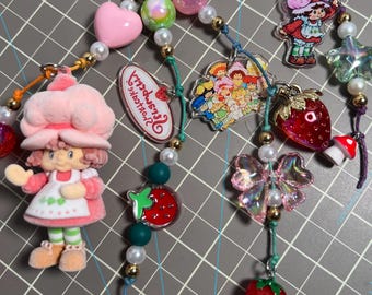 Shortcake-aardbeiensleutelhanger/bagcharm