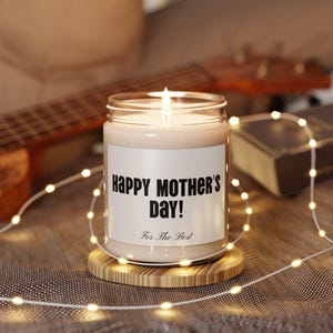 Happy Mother's Day Handwritten Script Candle | 9oz Soy Candle
