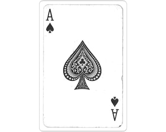 vintage ace of spades stickers| retro card stickers, stylish laptop decal