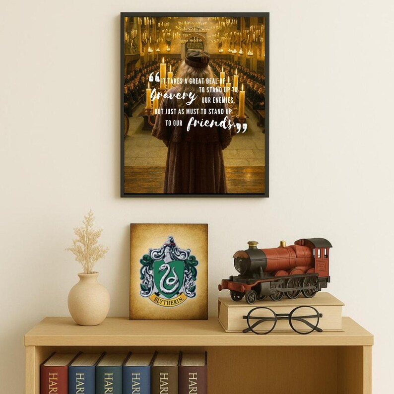 Harry Potter Bravery Quote Print | Inspirational Wall Art | Dumbledore ...