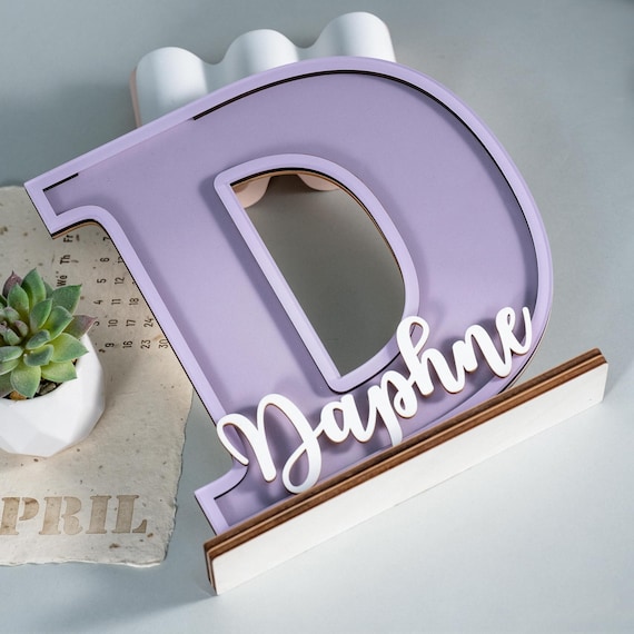 Personalized Wooden Letter Piggy Bank, Custom Name Initial Coin Bank, Alphabet Money Box, Colorful Nursery Decor, Kids Children's Day Gift