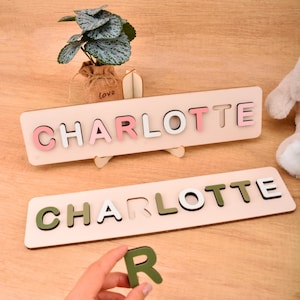 Personalized Kids Name Puzzle, 1st Birthday Gift, Baby Name Puzzle, Nursery Decor, Unique Birthday Gift, Baby Girl Gift, Baby Boy Busy Board