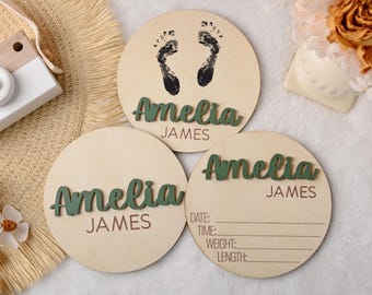 Custom Baby Arrival Announcement Sign, Baby Name With Birth Stats, Baby Name Reveal, Personalized Baby Announcement Sign, Sign for Hospital