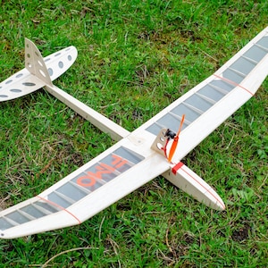 Fimo RC glider 250g | DXF Plans for Balsa Models | Laser-Cut Ready & DIY Build