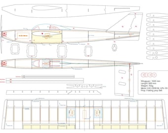 Cico RC Model Plane | DXF Plans Laser CNC Cut Files (Digital Download)