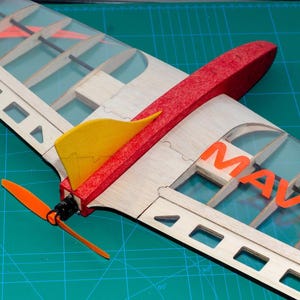 Asa voadora MAVIS Mini RC | Planos DXF para modelos Balsa | Arquivos prontos para corte a laser