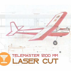 Telemaster Trainer RC plane | DXF Plans for Balsa Models | Laser-Cut Ready & DIY Build
