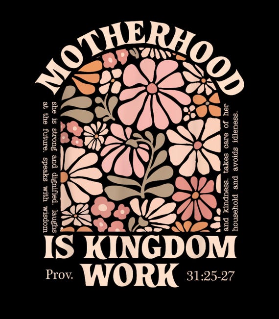 Floral Vintage Motherhood is Kingdom Work Mama Mothers Day PNG, Mom png, Mother's Day Shirts Design, Digital Download