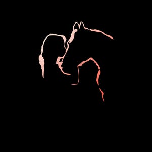 Horse Kiss Horse Motif Girl Kisses Horse Silhouette Horse png, Horse png, Love of horses png, Girl Loves Horse png, Digital Download