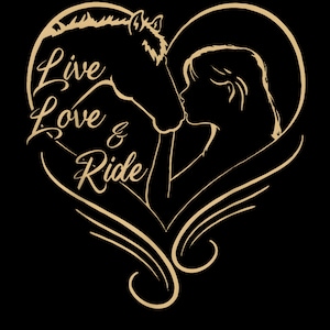 Girl Horse-Shirt Live Love And Ride Women Cowgirl Equestrian png, Horse png, Love of horses png, Girl Loves Horse png, Digital Download