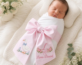Geborduurde deurkrans sjerp, pasgeboren welkomstsjerp, babydeur decor, gepersonaliseerd babycadeau, ziekenhuisdeur boog, decor kinderkamer, cadeau 2026