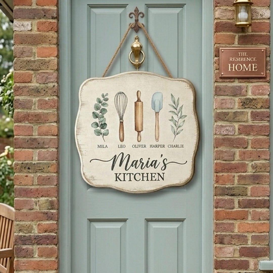 Kitchen Signs Customized Personalized Kitchen Sign, Custom Family Name Bakery Decor, Baking ...