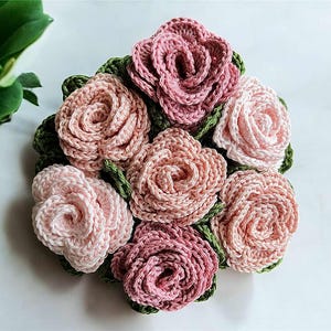 Crochet Flower Bouquet – Handmade Home Decor | Everlasting Floral Gift for Mom, Housewarming or Birthday