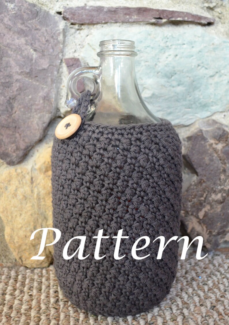 Instant Download Beer Growler Cozy Crochet Pattern 64 oz Half Gallon size May sell finished product image 5