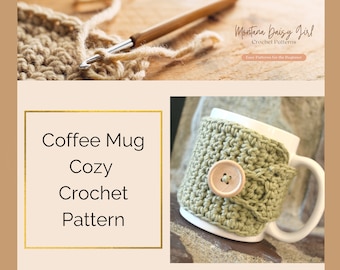 Descarga instantánea: Patrón de ganchillo para funda de taza de café (se puede vender el producto terminado)