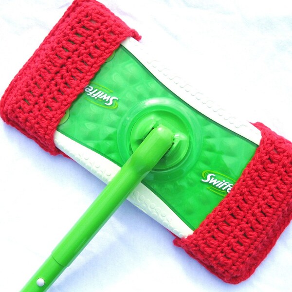 Eco Friendly Handmade Cotton Swiffer Cover in Bright Red by MontanaDaisyGirl on Etsy