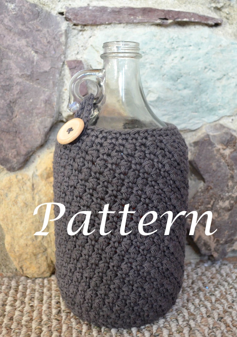 Instant Download Beer Growler Cozy Crochet Pattern 64 oz Half Gallon size May sell finished product image 2