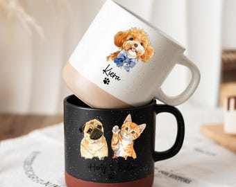 Custom Pet Memorial Mugs,Pottery Printed Mugs,Custom Dog Cat Portrait Mug,Pet Memorial Gifts,Gift For Pet Owner,Gift For Friends,Loss Pet