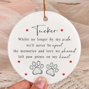 Dog Memorial Gift, Pet Loss Sympathy Gift, In Loving Memory, Dog Remembrance Gift, Paw Prints On My Heart, Pet Bereavement Keepsake, Dog Mom