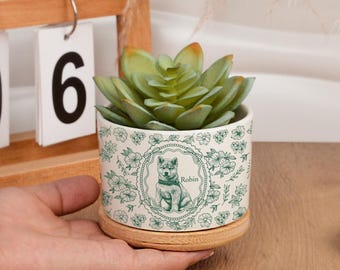 Personalized Pet Portrait Planter, Pet Succulent Planter, Pet Home Decor, Dog Memorial, Dog Remembrance Gift, Gift for Pet Lovers,Home Decor