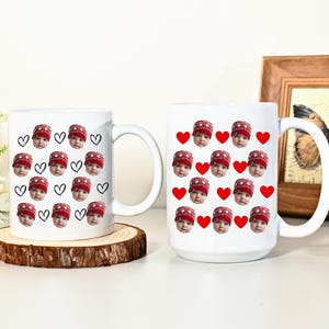 Baby-Gesichtsbecher, personalisierte Gesichtsbecher, Hundegesichtsbecher, Gesichtsbecher Ihres Mannes, Vatertagsgeschenk, Baby-Mamma-Vater-Geschenk, Baby-Fototasse