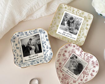 Personalized Photo Jewelry Dish for Mom, Custom Mothers Day Gift, Ceramic Trinket Dish with Picture, Keepsake Gift for Mother, Mother's Day