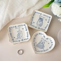 Custom Pet Jewelry Dish, Pet Memorial Jewelry Dish, Custom Dog Cat Portrait Ring Dish, Toile De Jouy Pet Ring Dish, Gift For Pet Owner, Gift product logo