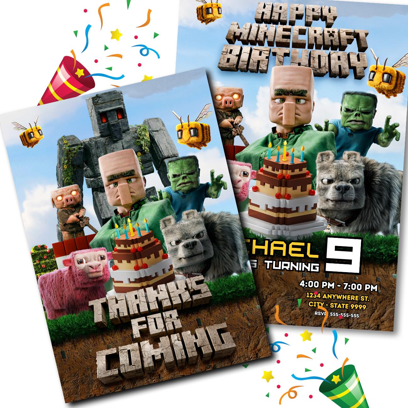 Epic Minecraft Movie Invite