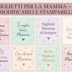 Druckbare Mama-Karten – 8er-Pack anpassbare Karten – Geschenkideen zum Muttertag, Geburtstag oder Thanksgiving
