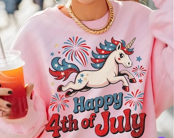 4th of July Unicorn PNG | Patriotic Clipart (Digital Download)