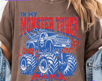 Monster Truck Mama Era PNG: Retro Mom Sublimation Design (Digital Download)