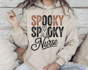 Vintage Spooky Nurse PNG: Retro Halloween Sublimation (Digital Download