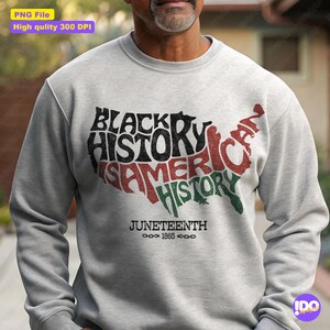 Juneteenth Black History, png-bestand | Zwarte geschiedenis is Amerikaanse geschiedenis | Kaartontwerp VS | 300 dpi digitale download | Afro-Amerikaanse Pride-kunst