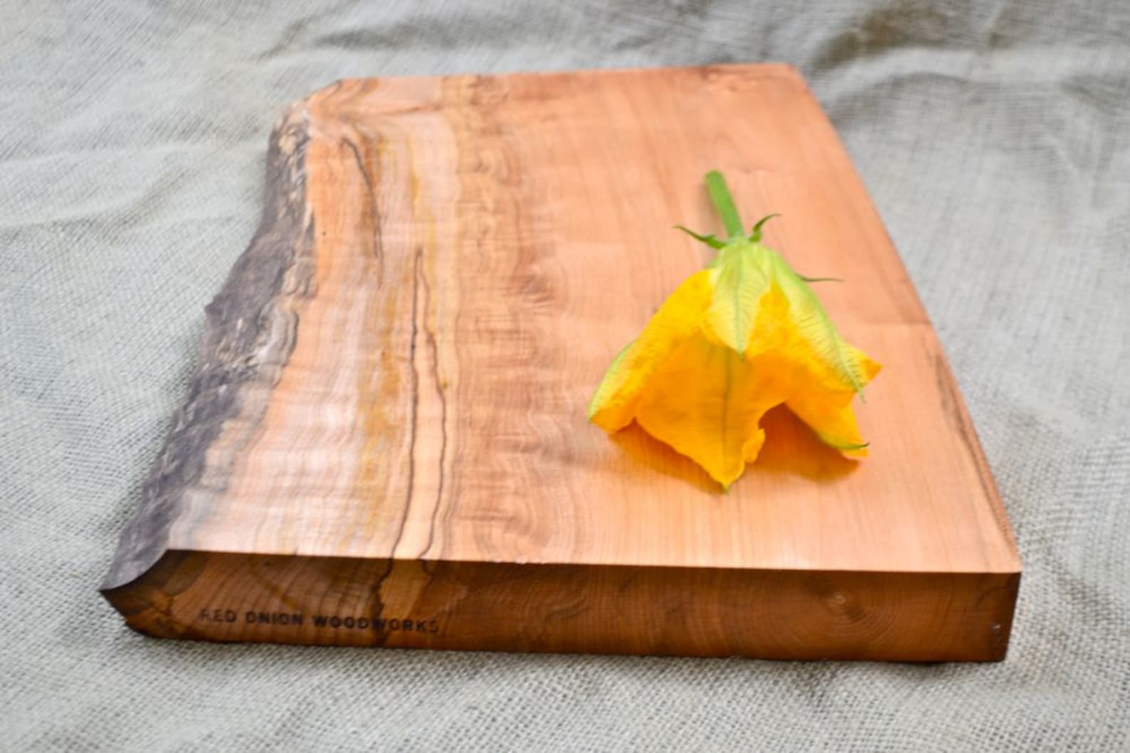 Rustic Wood Cutting Board Natural Edge Salvaged Maple 341 Etsy