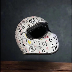 Verkoop! Vintage Custom Doodle Tekentype Cafe Racer Chopper Bobber Motorcycle DHL Express