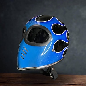 【used】ヘルメット　バンドT helmet L ヴィンテージ　エイリアン Vintage Custom Helmet XF-GP Alien Handpainting Cafe Racer Bobber