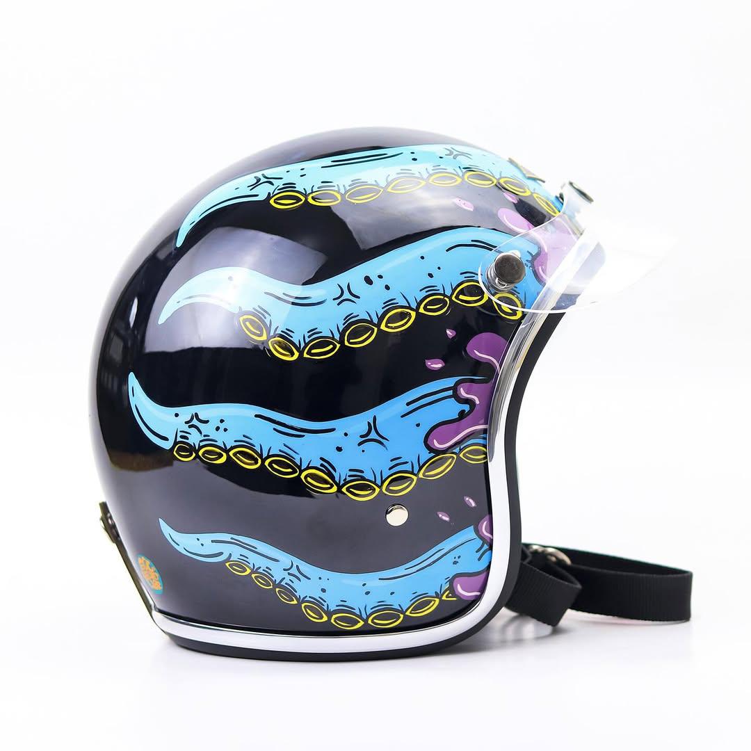 新型ヘルメット スリムヘッド 500TX カスタム スクイッド リクエスト