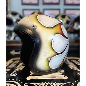 Nieuw! Vintage helm Slimhead 500TX Patina Flame BOBBER CHOPPER motorfiets DHL Express