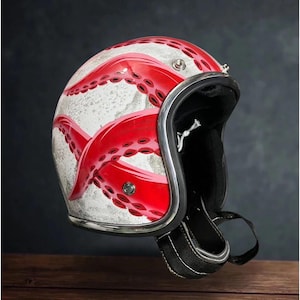 Open vintage aangepaste helm Slimhead 500TX Patina Tentakel Chopper CAFE RACER Motorcycle DHL Express